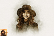 Portrait Pencil Sketch Action, an Action Add-On by MRI STUDIO (Thumbnail 4 of 9)