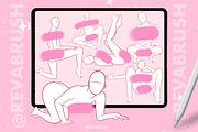 Procreate Female Poses Mature brush, a Brush Add-On by Revabrush (Thumbnail 2 of 4)