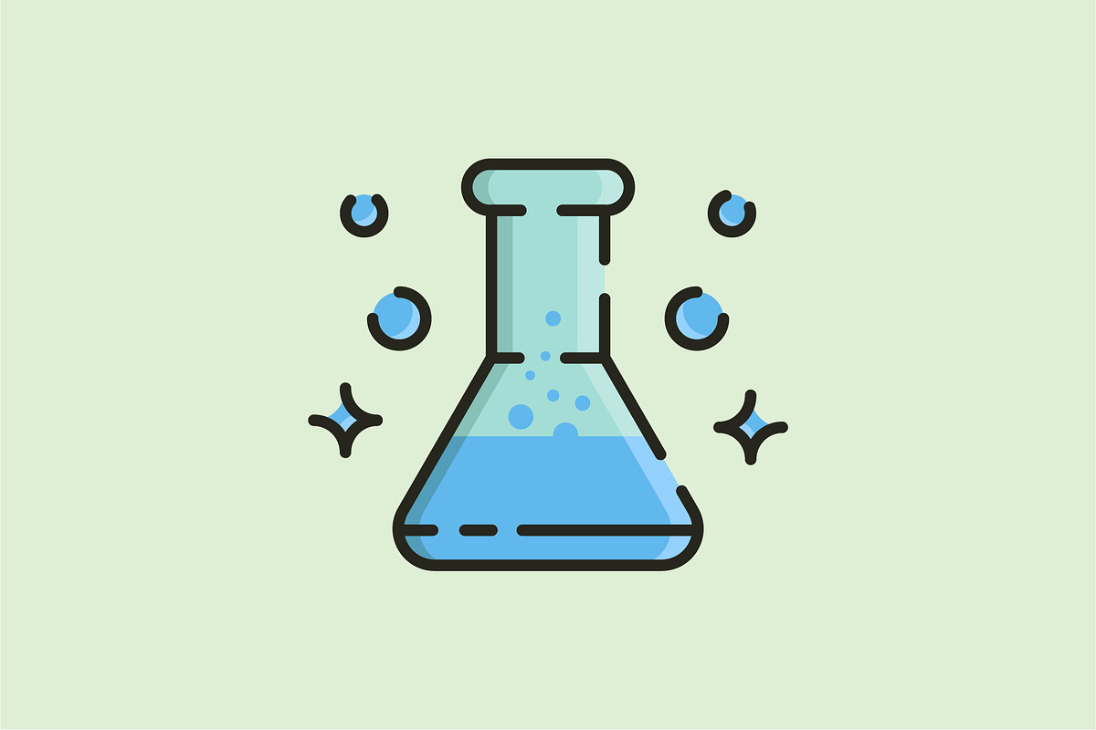 conical laboratory chemistry, a Solid Icon by REIKYDEWANSASONGKO (Photo 1 of 2)