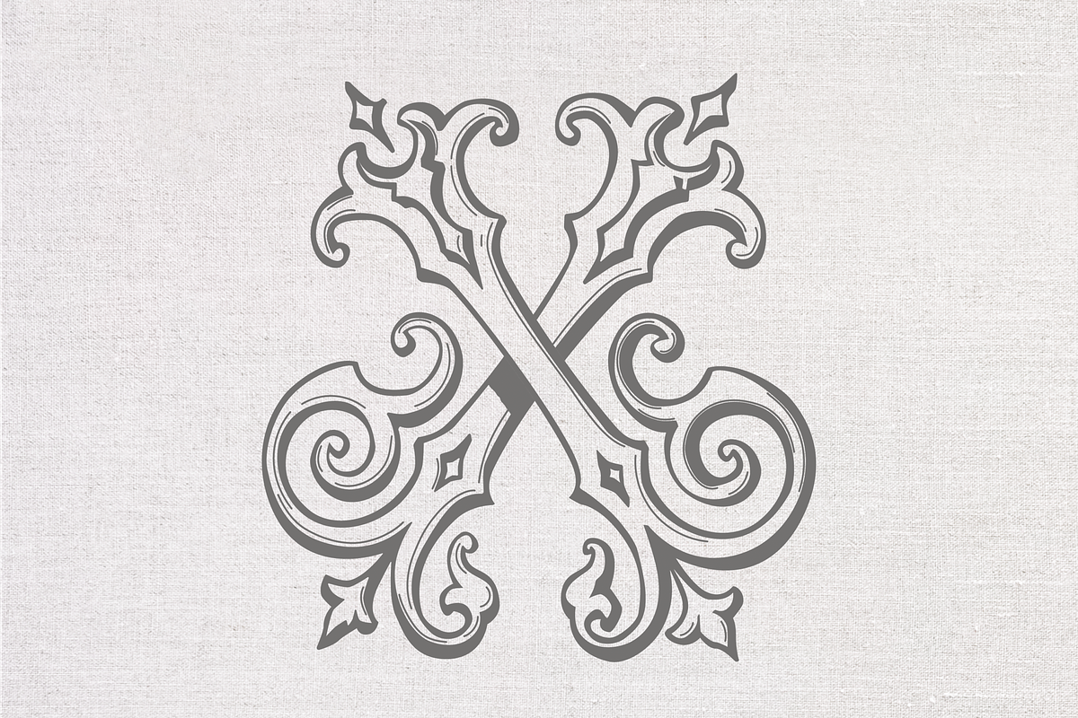 JJ vintage monogram, a Decorative Illustration by Vintage Monograms