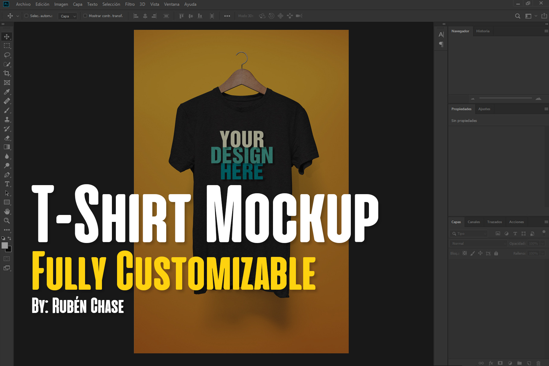 Customizable T-shirt Mockup, a Shirt Mockup by rubenchase