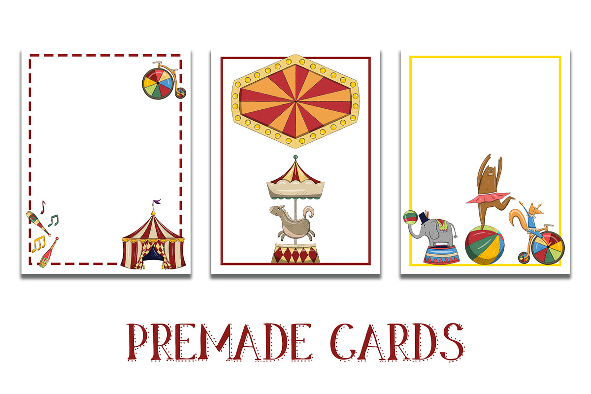 Whimsical circus clipart 2026, a Decorative Illustration by SaintPic illustrations (Photo 3 of 4)