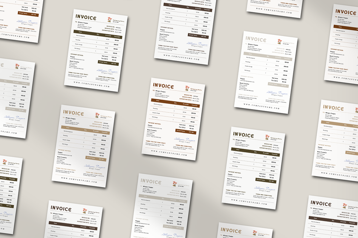 INVOICE CANVA TEMPLATE, a Print Template by The Little Lily Studio (Photo 4 of 5)