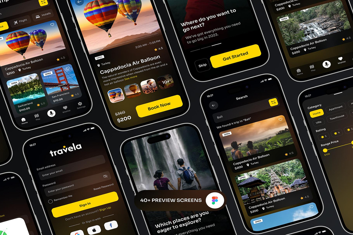 Travela Travel Booking Mobile App UI, an UI Kit Template by Creative Perspective (Photo 4 of 6)