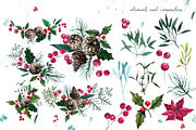 Christmas Mouse and flowers, an Illustration by YuliaBiser (Thumbnail 9 of 11)