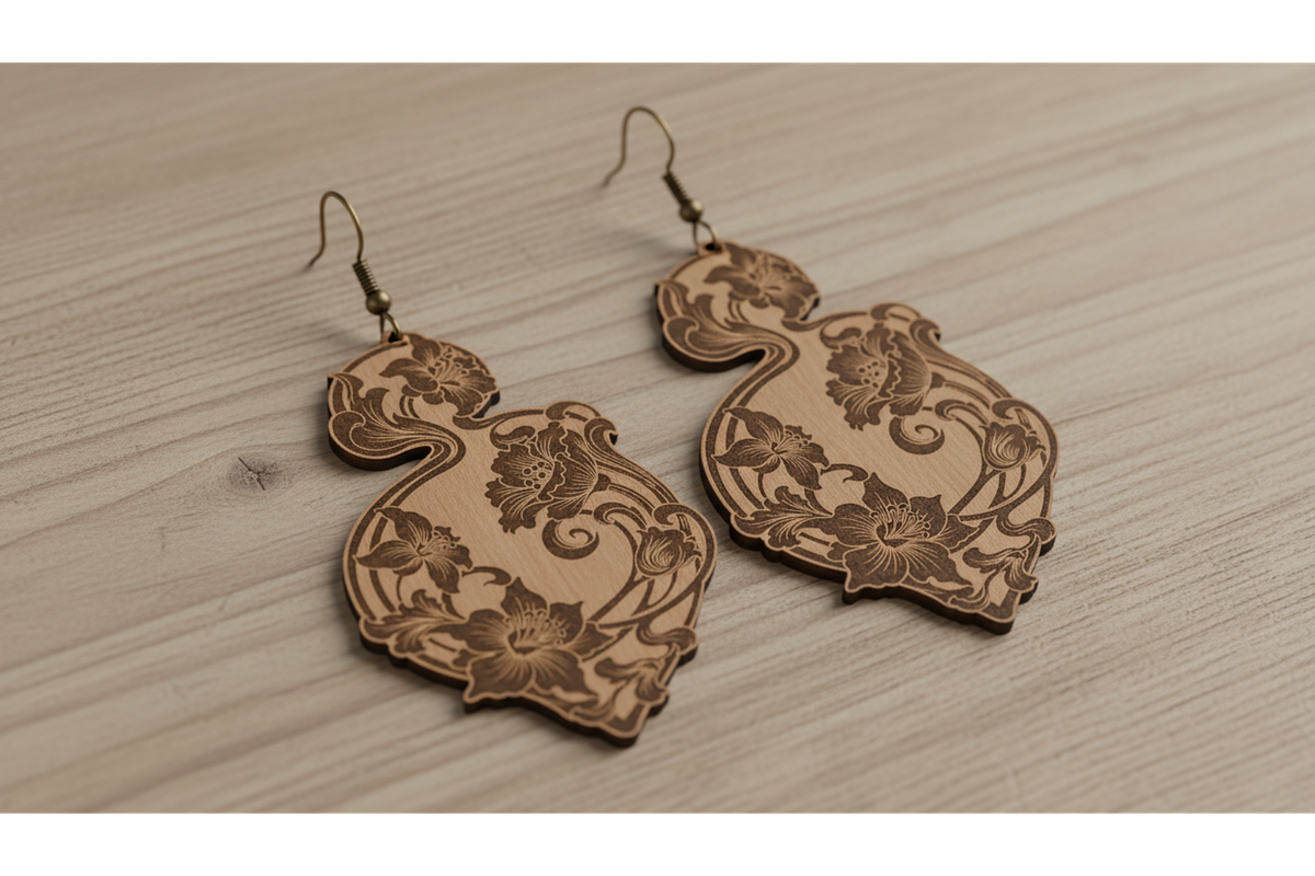 Floral Drop Earring SVGs, a Graphic by musafir_fashion (Photo 9 of 11)
