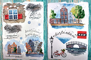 Amsterdam houses and details., an Illustration by fiolika (Thumbnail 9 of 9)
