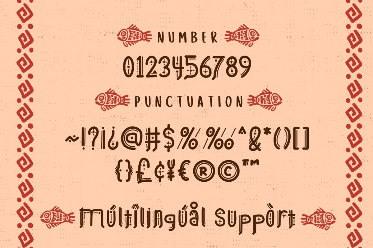 Aztec Line – Ancient Display Font, a Symbol Font by Attype (Photo 7 of 8)