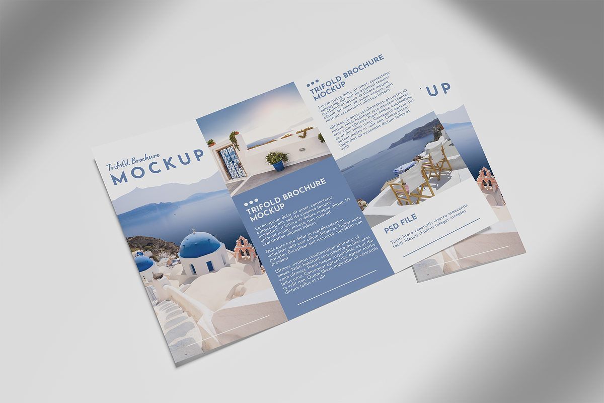 Trifold Brochure Mockup, an Advertising Mockup by xavier_studio (Photo 3 of 5)