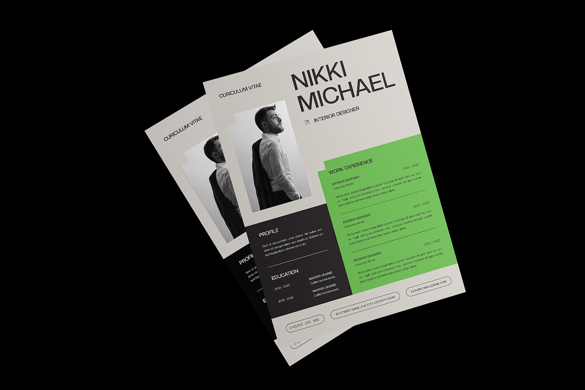 Simple Modern CV Resume, a Resume Template by Neermana (Photo 5 of 5)