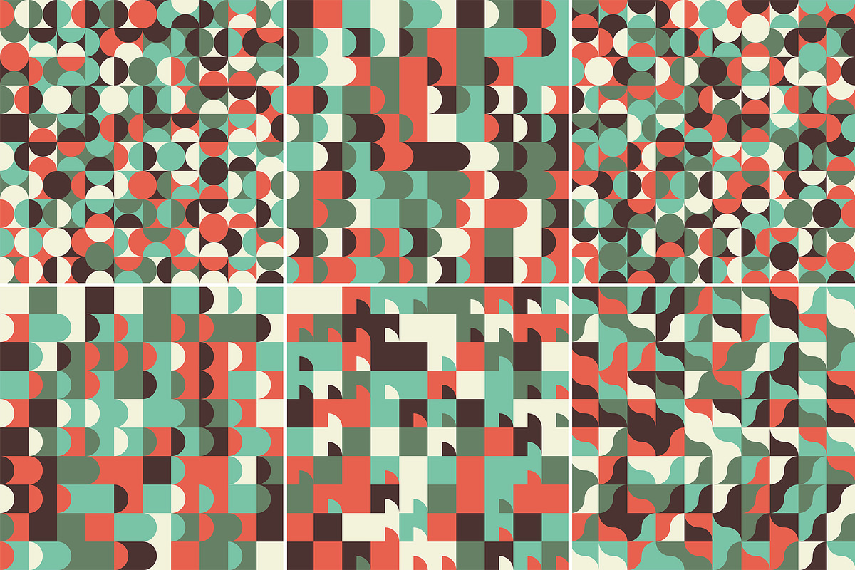 60 Geometric Colorful Art Patterns, a Pattern Graphic by Traint ...