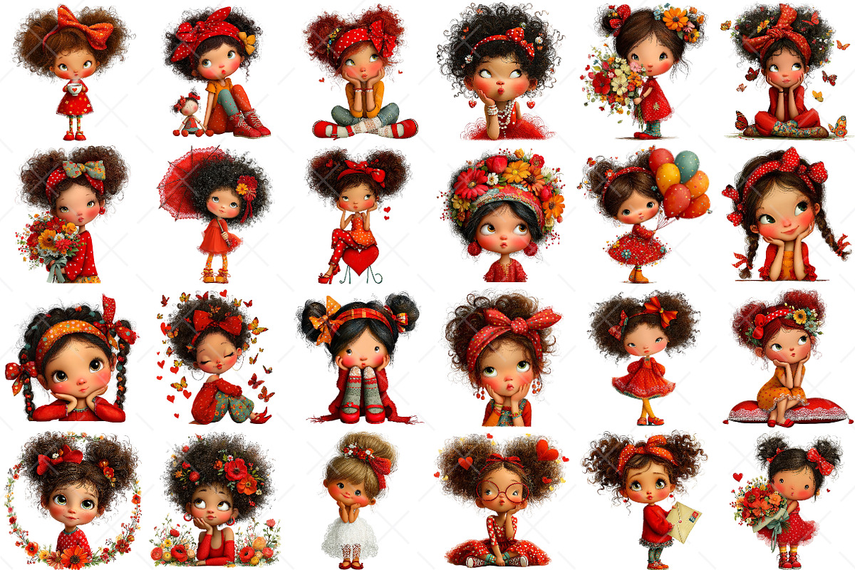Coquette Little Girl Sublimation Png, an Illustration by Craft Nest (Photo 4 of 6)
