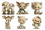 Whimsical Nursery Animals Clipart, an Illustration by Daily.Designs (Thumbnail 3 of 8)