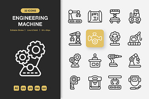 Engineering Machine Icons