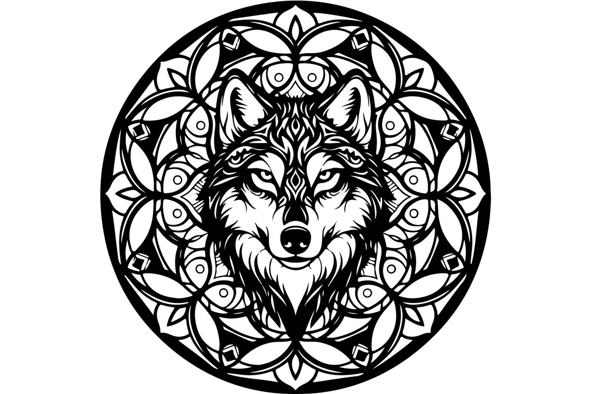 Powerful Alpha Wolf Vector Bundle, an Animal Illustration by Designer_Momina (Photo 16 of 21)