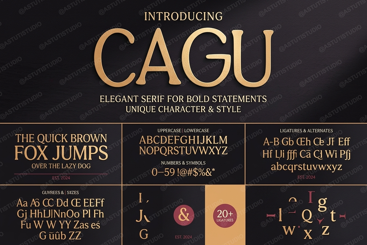 Cagu - Modern Luxury Serif Typeface, a Serif Font by Astuti Studio (Photo 20 of 25)