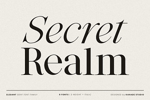 Secret Realm - Editorial Serif Font