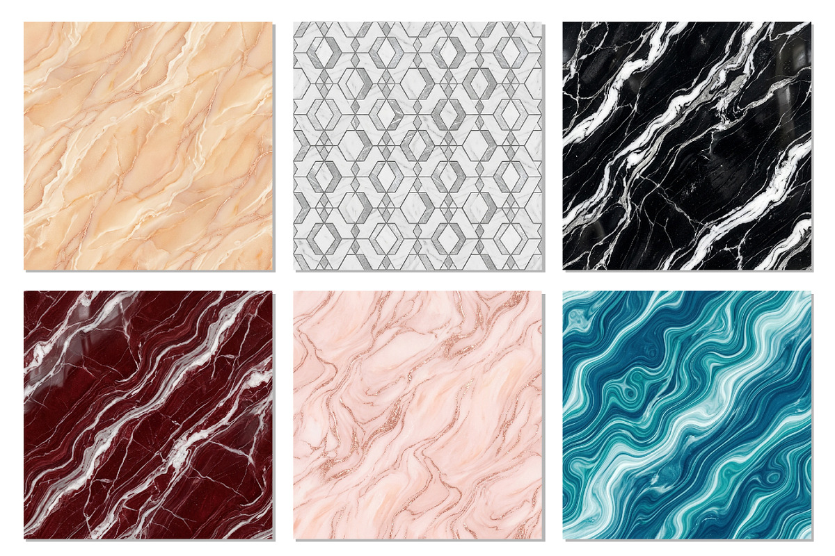 Luxury Marble Digital Paper, a Texture Graphic by Dream Creation (Photo 3 of 7)
