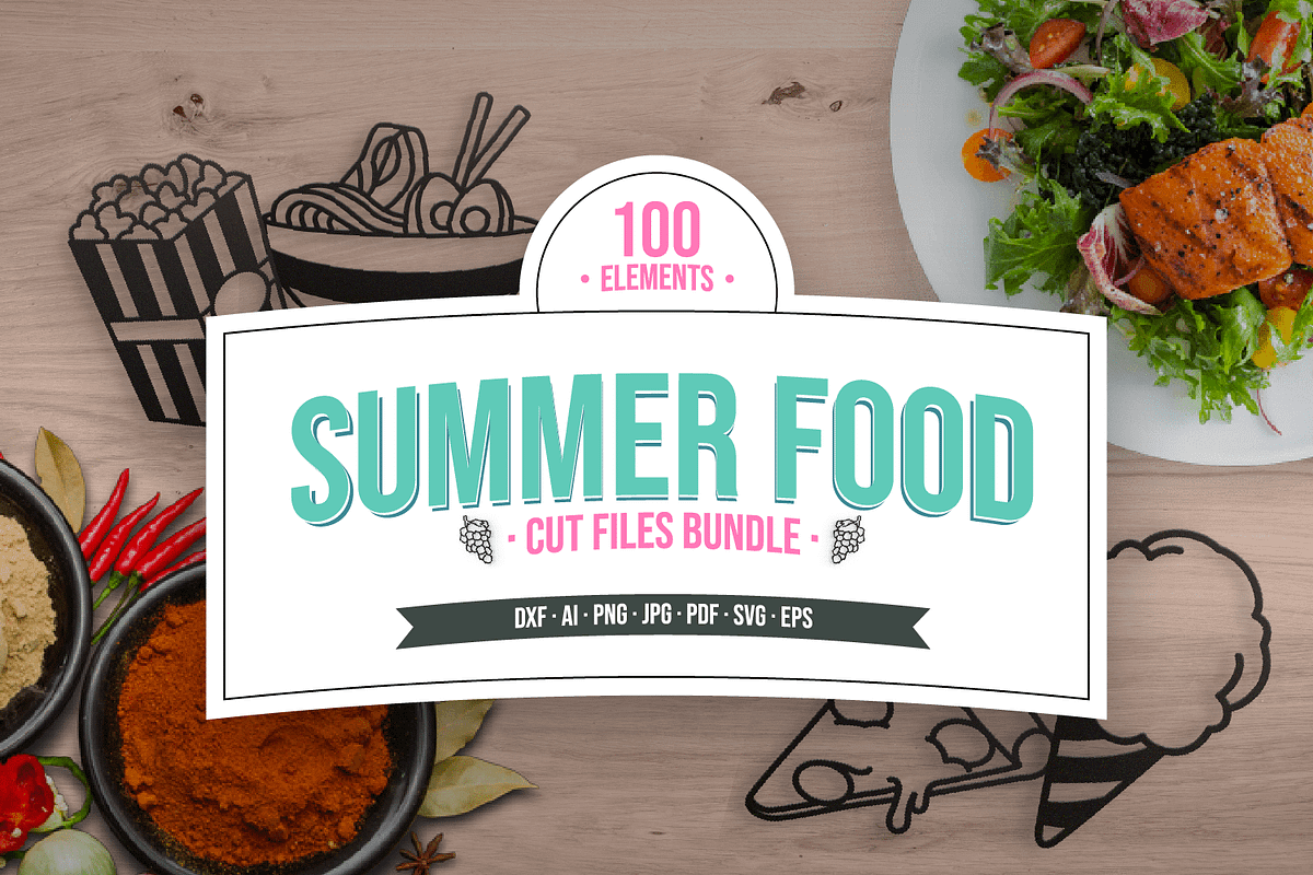 100 Summer Food Designs - Cut Files, an Object Graphic by Arshad Ali (Photo 1 of 11)