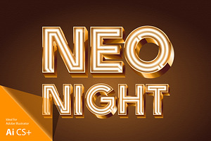 Realistic vector neon alphabet 4