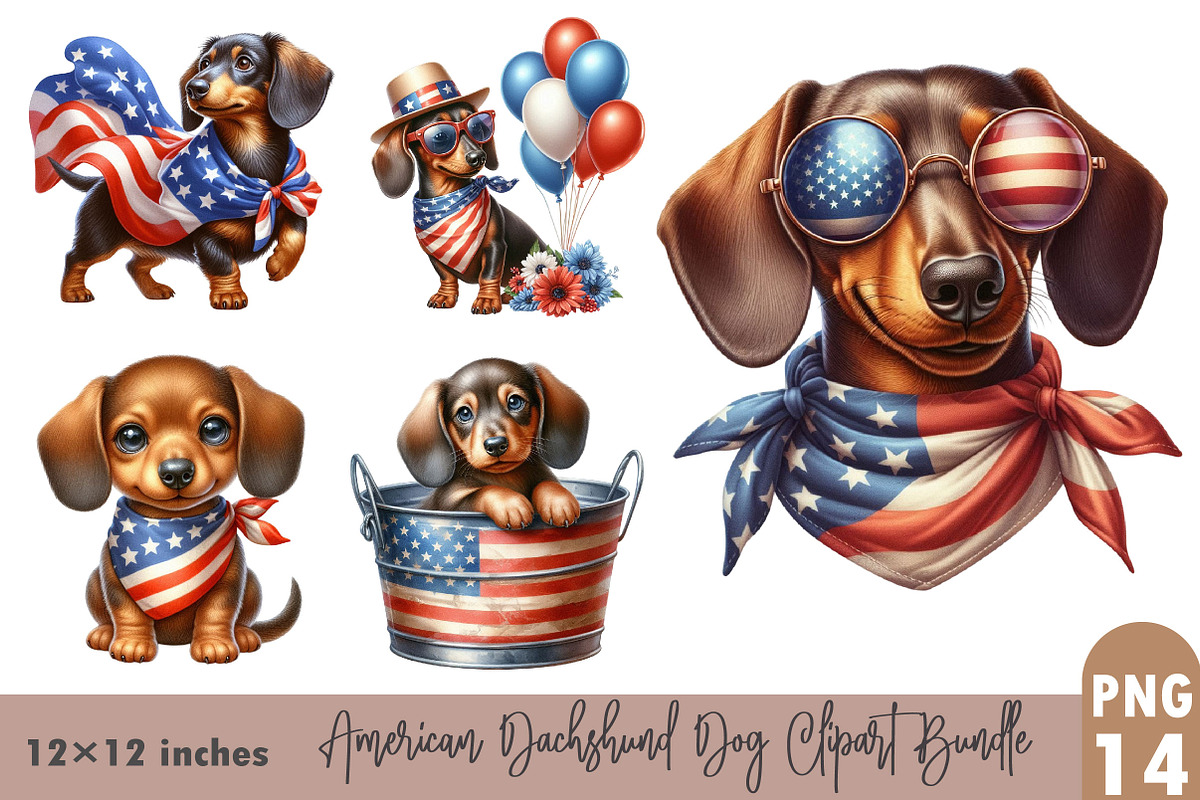 American Dachshund Dog Clipart, a Graphic by CitraGraphics (Photo 1 of 3)