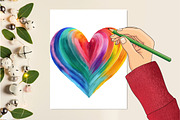 Watercolor Hearts Clipart, an Illustration by designcity5 (Thumbnail 4 of 5)