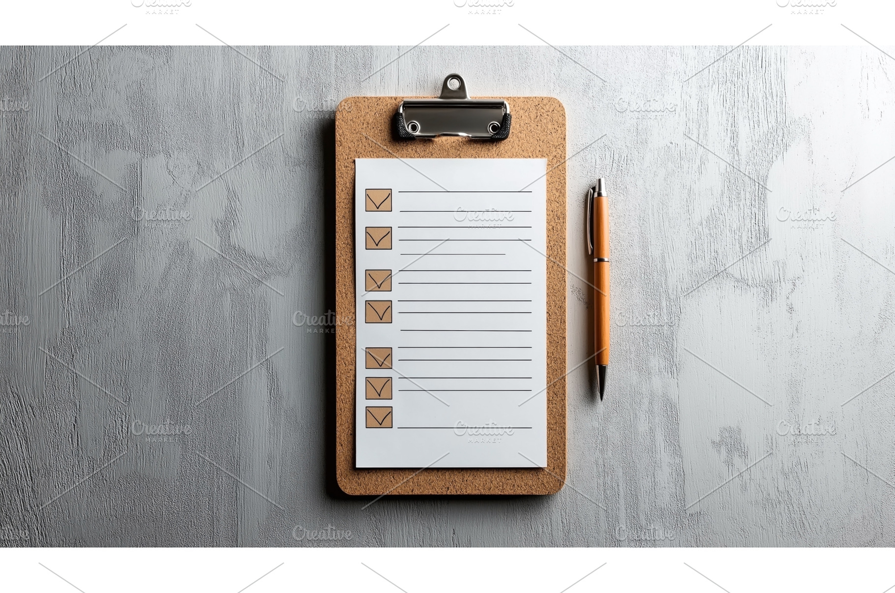 A clipboard with a checklist paper, a Business Photo by Sergey Kotenev
