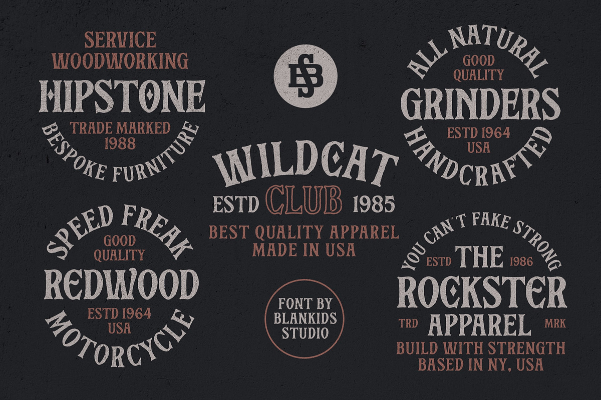 Balverd a Vintage Style Typeface, a Serif Font by Blankids Studio (Photo 4 of 12)