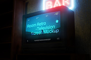 Room Retro Television Screen Mockup, an Advertising Mockup by herutage (Thumbnail 4 of 5)