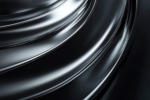 Abstract Black Metallic Curves, a Background Photo by Ales Munt