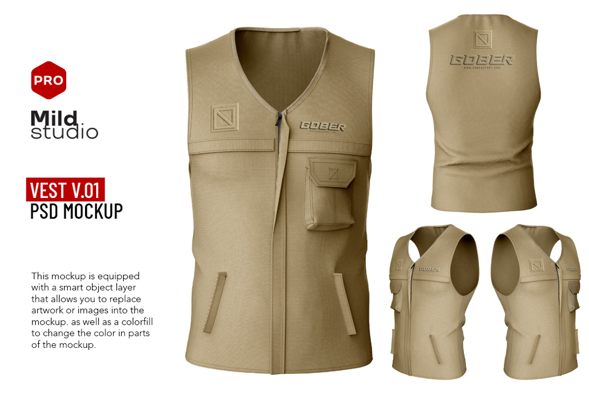 Vest V.01 Mockup, a Shirt Mockup by Mildstudio (Photo 1 of 6)