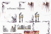 Watercolor Flower, Halloween Clipart, an Illustration by May • SHO (Thumbnail 9 of 17)