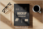 Book Cover on Wooden Desk Mockup PSD, a Books & Magazine Mockup by Bruno's Shop (Thumbnail 2 of 4)