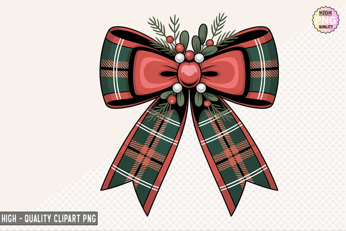 Coquette Christmas Bow Clipart PNG, a Graphic by crative8112 (Photo 6 of 9)