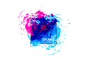 Ink watercolor colorful splash