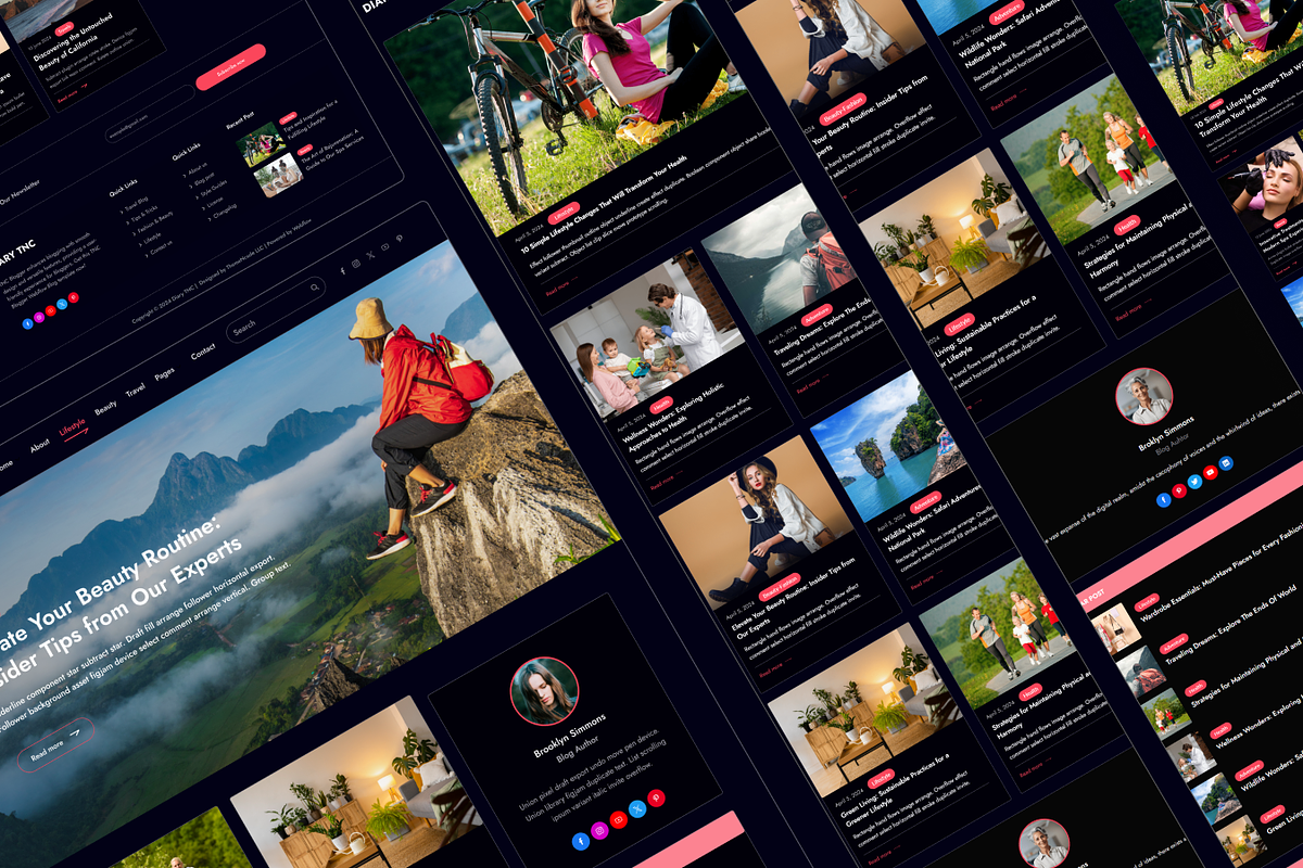 Diary Dark - Blog HTML Template, a HTML Template by TNCFlow (Photo 5 of 5)