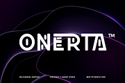 Onerta - Neon Futuristic Font, a Sans Serif Font by Iqsiart Studio (Thumbnail 1 of 12)
