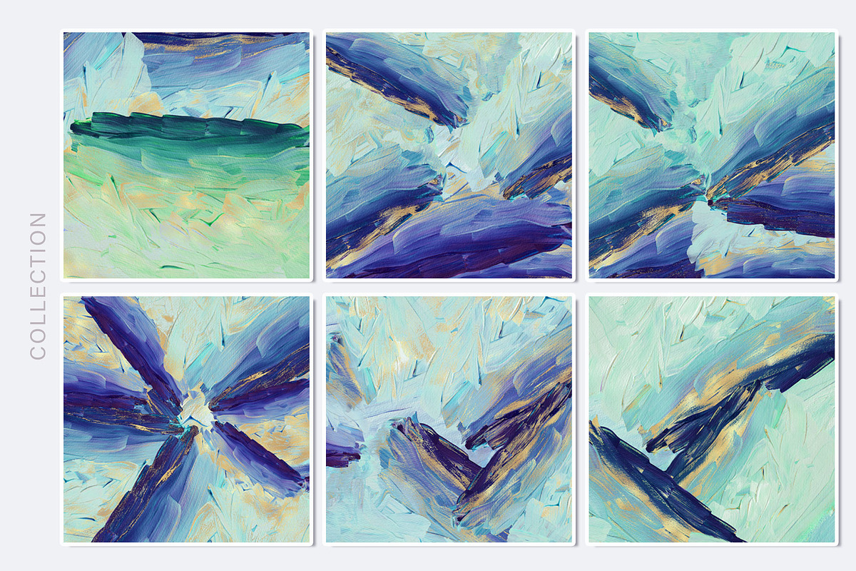 Turquoise & Gold Acrylic Backgrounds, a Texture Graphic by Suna Kosem (Photo 8 of 14)