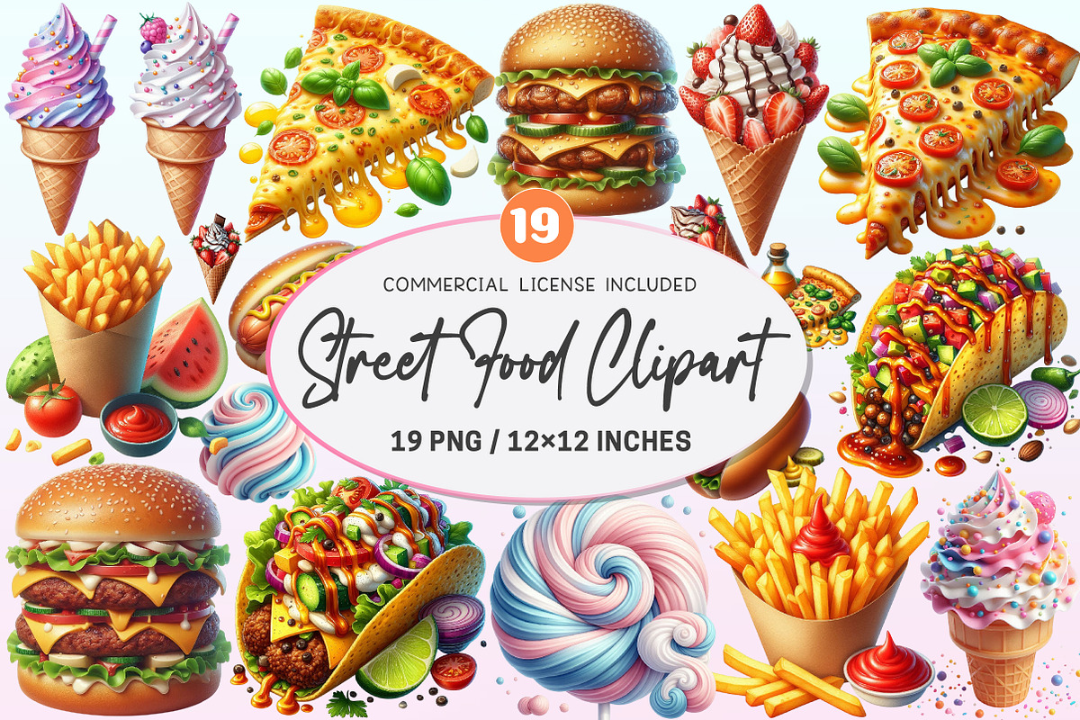 Watercolor Street Food Clipart PNG, a Graphic by CitraGraphics (Photo 1 of 4)