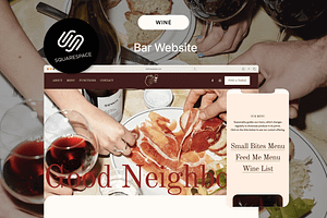 Wine Bar/Venue Website Template