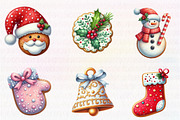 Christmas Cookie Clipart Bundle, an Illustration by CreationArt (Thumbnail 4 of 6)