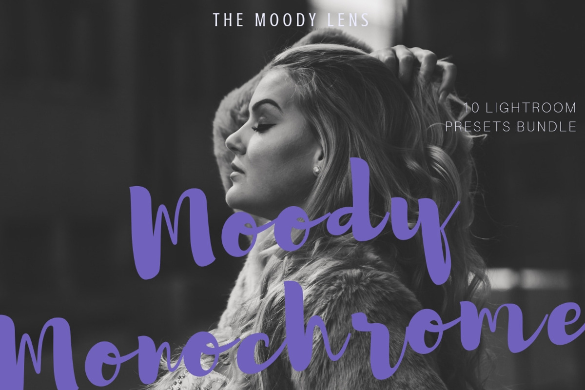 10 Lightroom Presets Pack Moody B&W