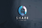 Share Chat Technology Logo, a Branding & Logo Template by Design_Planet (Thumbnail 2 of 4)
