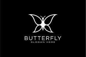 Butterfly Logo Set Animals