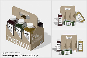 Takeaway Juice Bottle Mockup