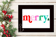 Colorful merry SVG, PNG Christmas, an Object Graphic by Atlantic Artistry (Thumbnail 2 of 3)