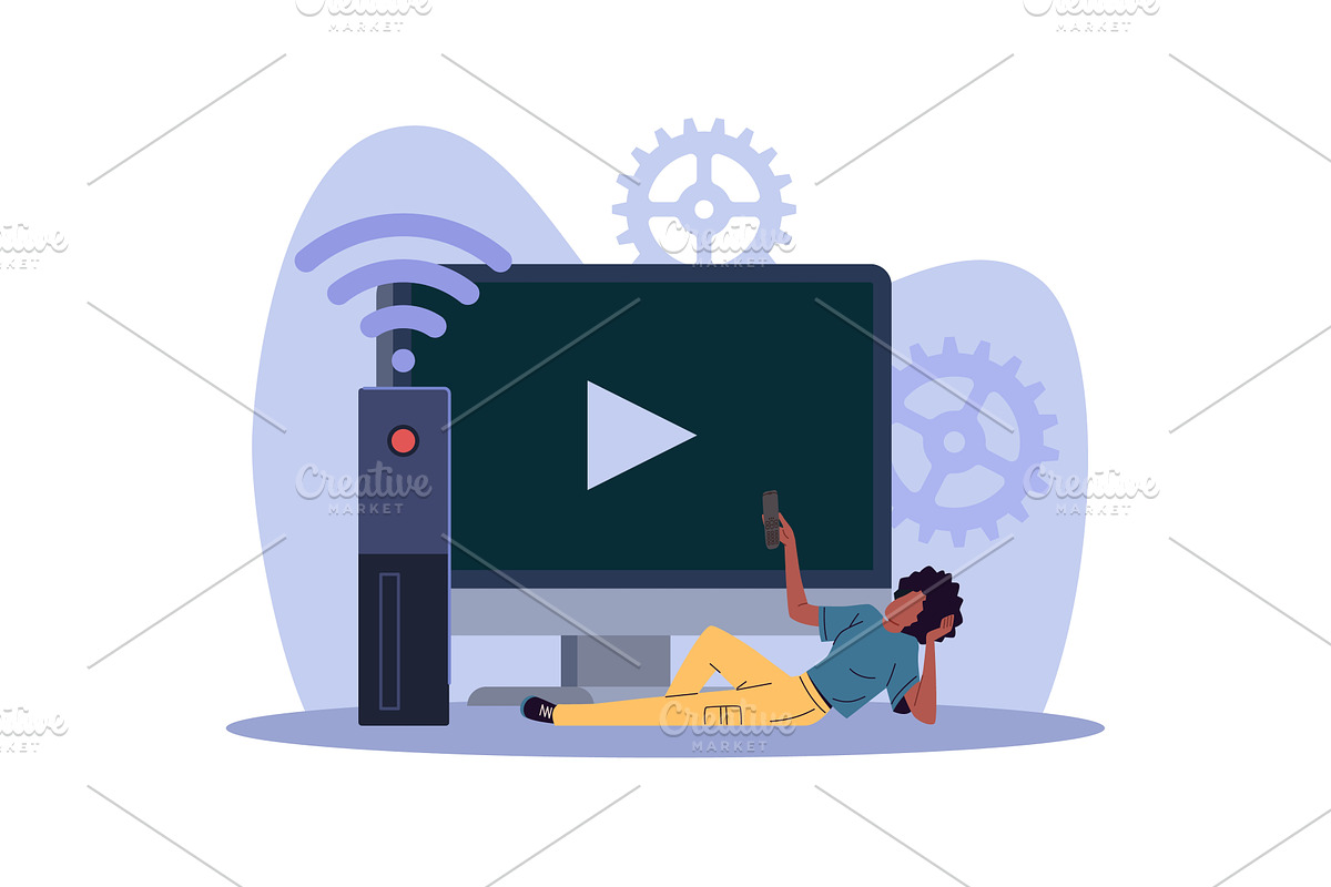 Multimedia Remote control, a Technology Illustration by YummyBuum