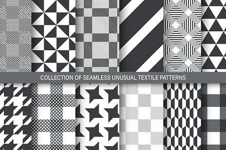 Black and white geometric textures