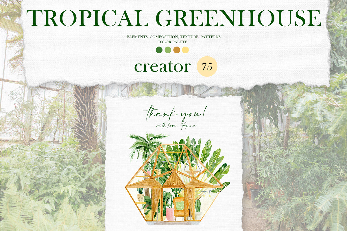 TROPICAL GREENHOUSE. Plants & decor, an Object Graphic by AnnaTkachi (Photo 9 of 9)