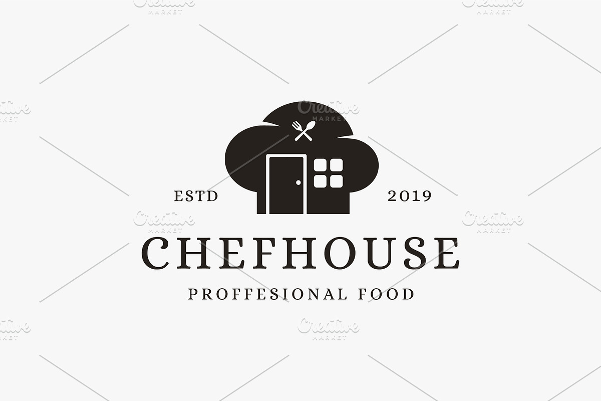 Fun Chef Hat House logo, a Branding & Logo Template by DOMHOUZE